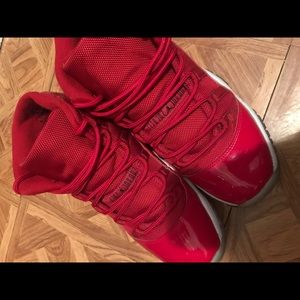 Jordan 11s red and white